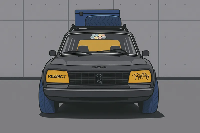 Image vectorielle Peugeot 504 break Rim'K