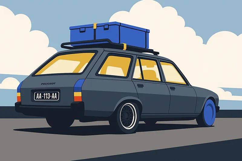 Image vectorielle Peugeot 504 break Rim'K